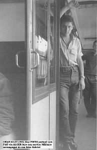 SRVC MLT0 - ORAN - La Gare- Depart de Guy via Alger pour S.M. a Pau- Guy  Pinto  02.07.1961 b